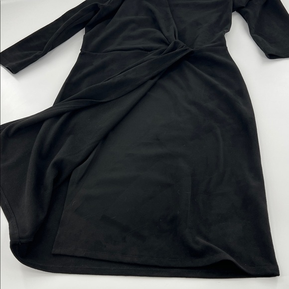 J. McLaughlin Solid Lillian Dress black faux suede mature‎ classic career medium - Picture 8 of 10